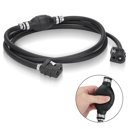 5/16" Gas Hose Fuel Line Assembly - With Primer Bulb,Ideal for Boats, RVs, Tractors, and Caravans.