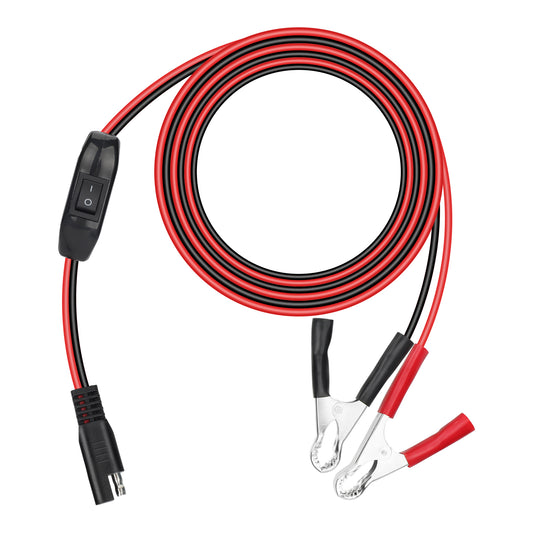 8FT 16AWG SAE to Alligator Clip - SAE Battery Connector Wire Harness，SAE Connector Quick Disconnect Cable Battery Alligator Crocodile Clip for Cars Motorcycles