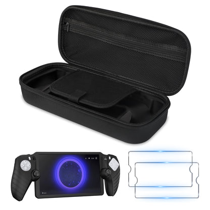 4 in 1 Accessories Set Compatible with PlayStation Portal - Carrying Case and Silicone Protective Cover with 2Pcs Screen Protector, Ps Portal Accessories