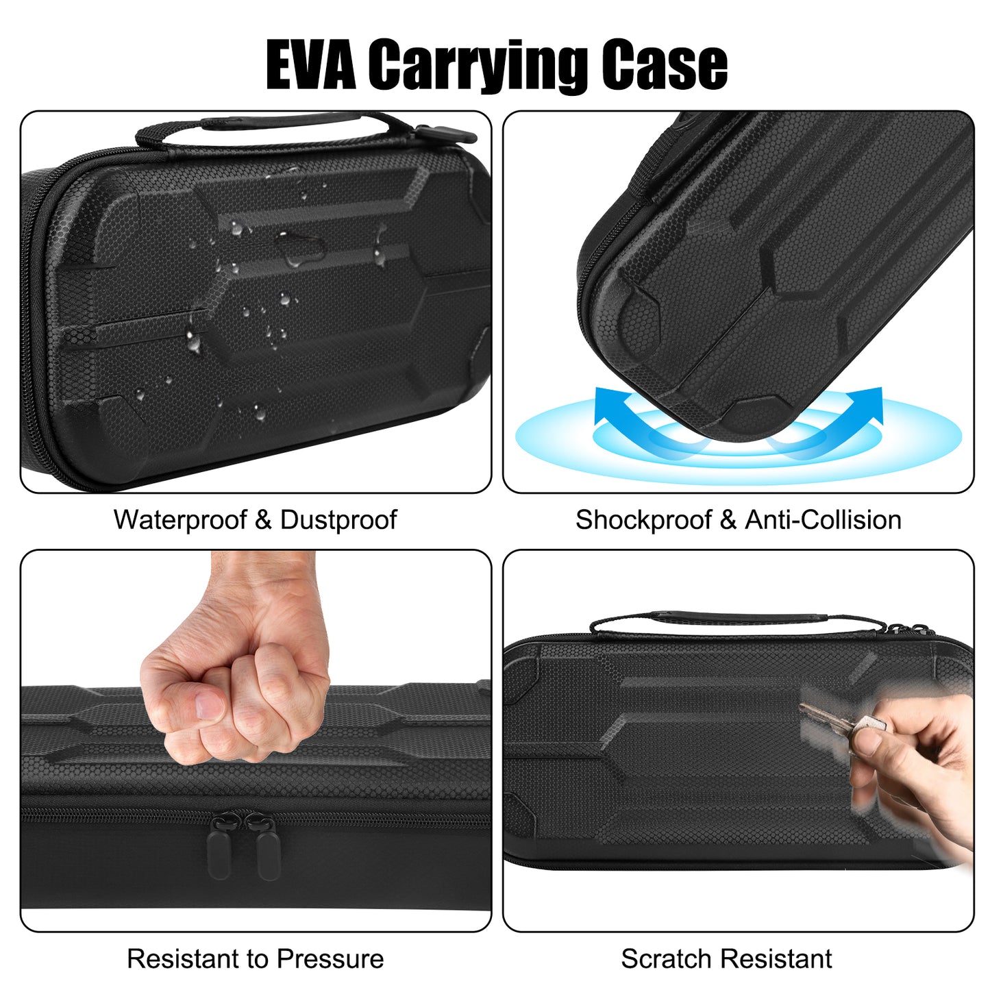 6-in-1 Accessories Bundle for Playstation Portal - Carrying Case and Hard PC Clear Cover Case with with Tempered Glass Screen Protector,Protective Case and Hard Shell Portable Travel Handbag for Ps Portal