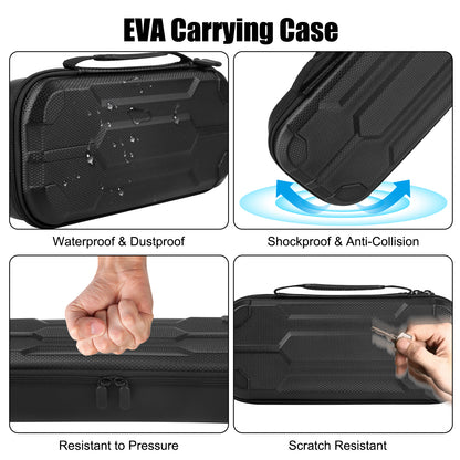 6-in-1 Accessories Bundle for Playstation Portal - Carrying Case and Hard PC Clear Cover Case with with Tempered Glass Screen Protector,Protective Case and Hard Shell Portable Travel Handbag for Ps Portal