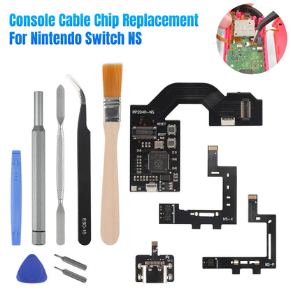 Console Cable RP2040 CPU Chip for Nintendo Switch - Upgradable Chip Replacement Parts for Switch NS Console (Compatible with HAC-001 and HAC-001-(01)) Includes Repair Tools