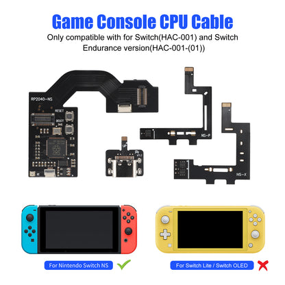 Console Cable RP2040 CPU Chip for Nintendo Switch - Upgradable Chip Replacement Parts for Switch NS Console (Compatible with HAC-001 and HAC-001-(01)) Includes Repair Tools