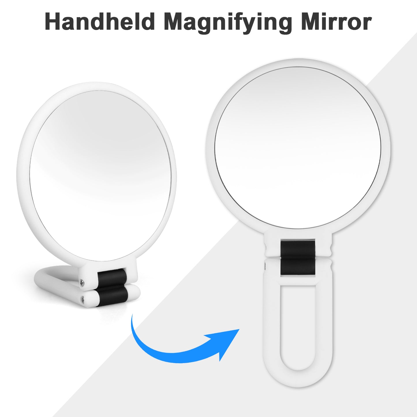 15X Magnifying Handheld Mirror - Portable Travel Folding Hand Held Mirror,Vanity Mirror Double Sided Makeup Mirror for Girl Women