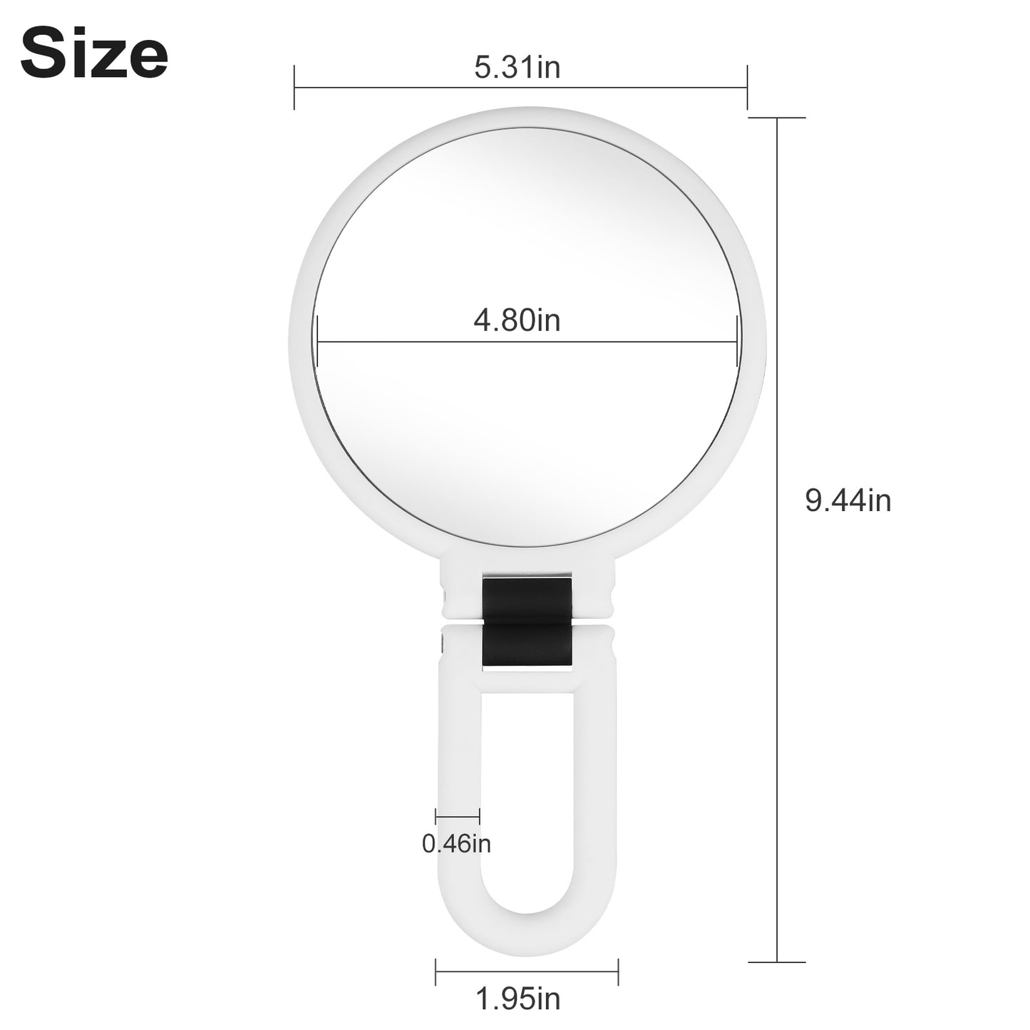 15X Magnifying Handheld Mirror - Portable Travel Folding Hand Held Mirror,Vanity Mirror Double Sided Makeup Mirror for Girl Women