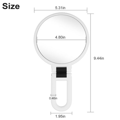 15X Magnifying Handheld Mirror - Portable Travel Folding Hand Held Mirror,Vanity Mirror Double Sided Makeup Mirror for Girl Women