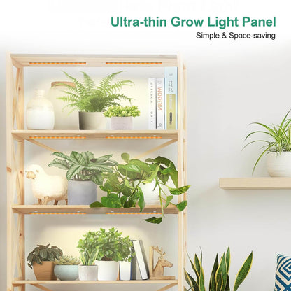 4Pcs Ultra-Thin Panel Grow Lights - LED Full Spectrum Grow Lamps with Timer for Indoor Plants.Ideal for a wide variety of plants