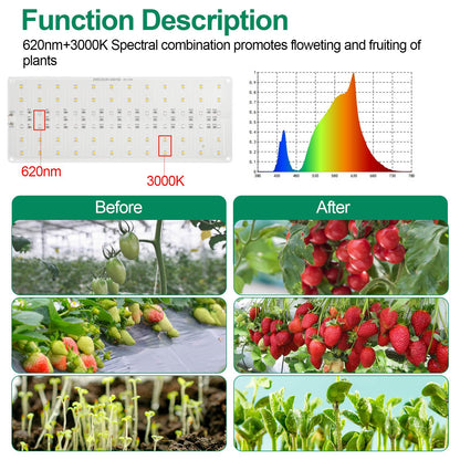 4Pcs Ultra-Thin Panel Grow Lights - LED Full Spectrum Grow Lamps with Timer for Indoor Plants.Ideal for a wide variety of plants