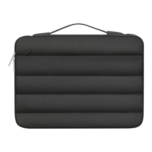 Laptop Case Sleeve - Puffy Velvet Laptop Bag with Handle - Fits 13-14 Inch Laptops ,MacBook Air/Pro, Dell, HP, Lenovo (Black)