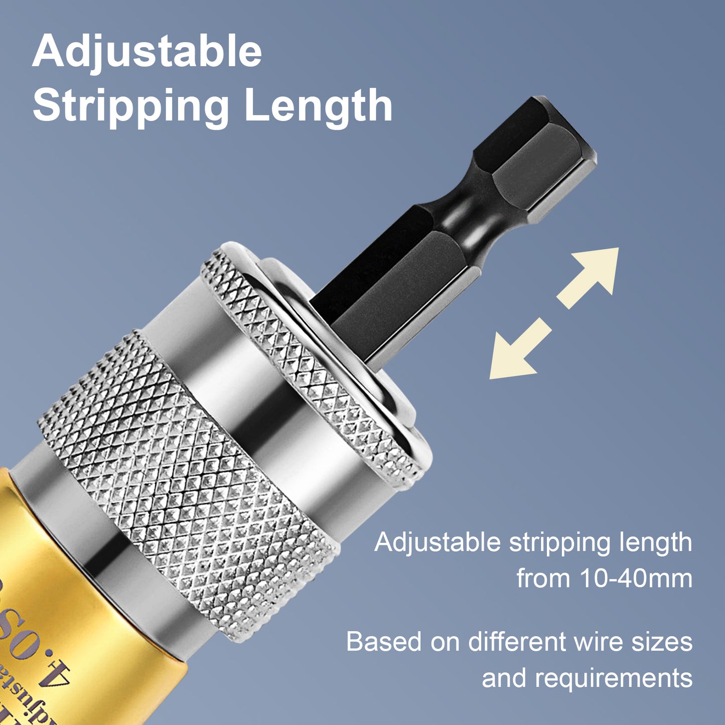 3Pcs Wire Stripper Cable Tool - Durable Aluminum Alloy Construction,Adjustable Stripping Length 10~40mm,for 2.5 - 4 - 6 square meters