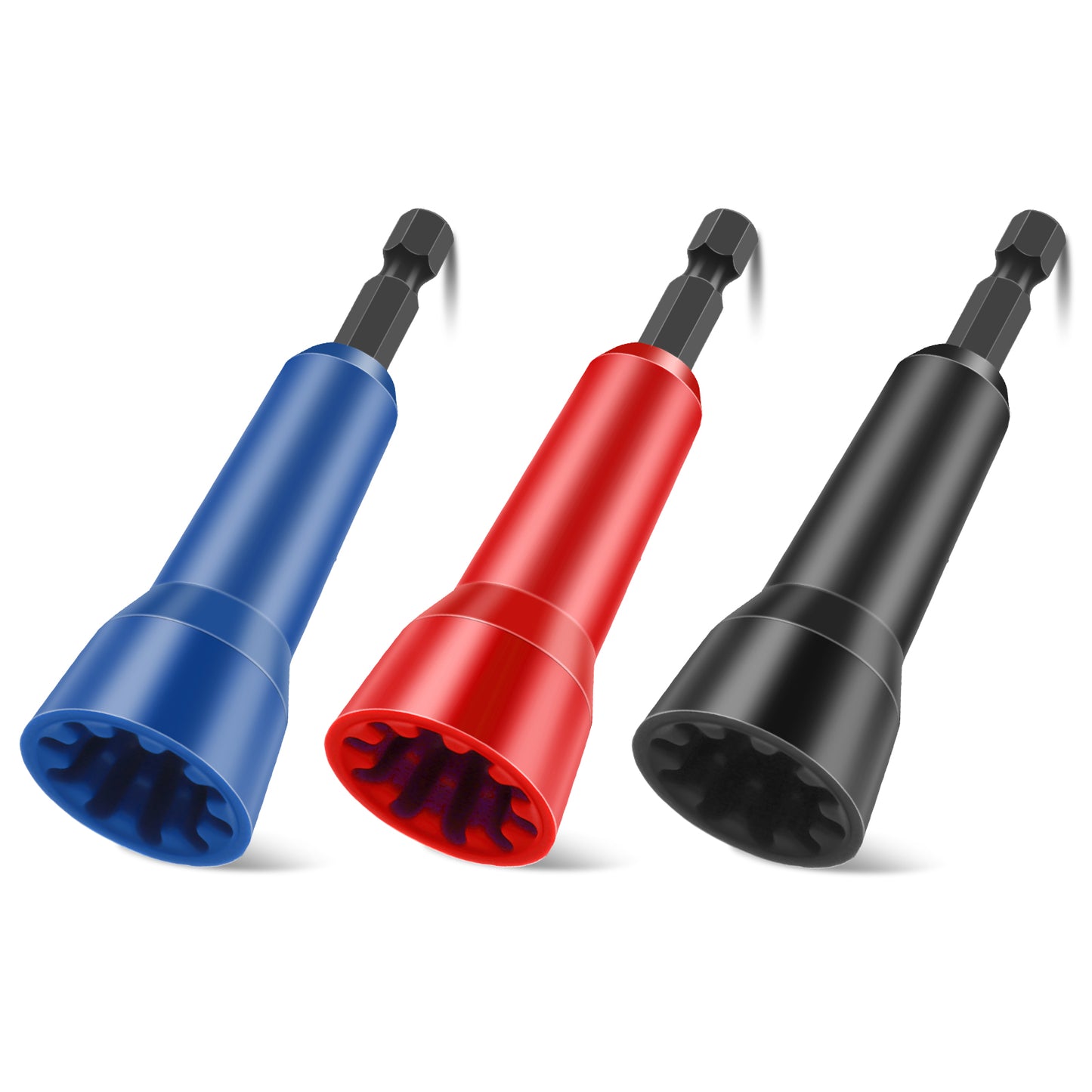 3PCS Wire Nut Twister - Wire Twisting Spinner, Wire Twisting Tools with 1/4" Chuck (Red+Black+Blue)