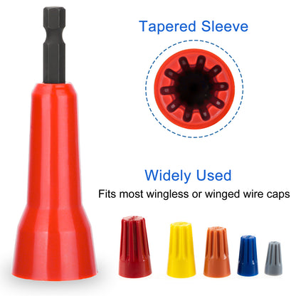 2Pcs Wire Nut Twister Set -  Constructed from high-quality nylon plastic ,1/4 inch Chuck Compatible with Most Drills(Red)