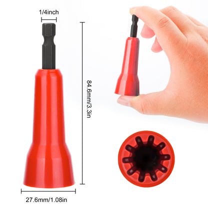 2Pcs Wire Nut Twister Set -  Constructed from high-quality nylon plastic ,1/4 inch Chuck Compatible with Most Drills(Red)