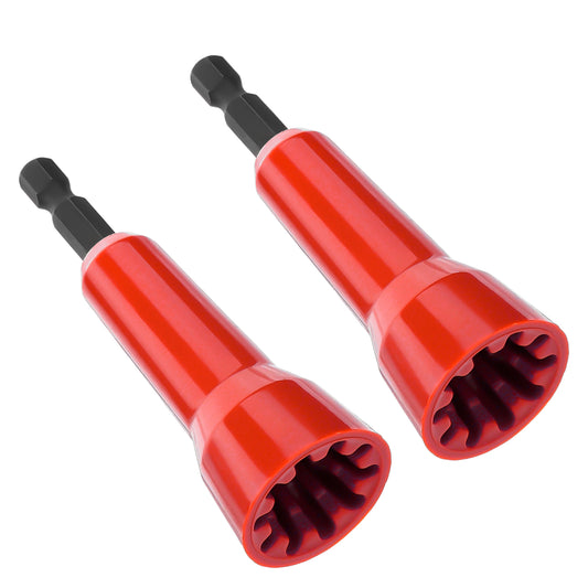 2Pcs Wire Nut Twister Set -  Constructed from high-quality nylon plastic ,1/4 inch Chuck Compatible with Most Drills(Red)