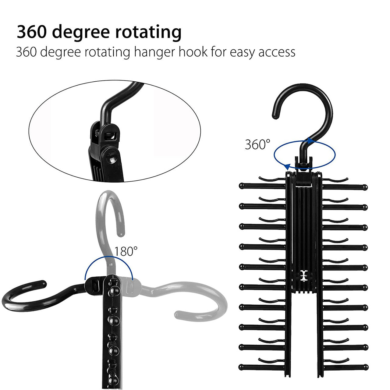 Adjustable Cross X Tie Rack Hanger Non-Slip Belt Compact Closet Holder Organizer