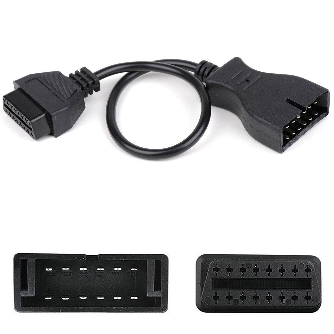 GM 12 Pin To OBD1 OBD2 OBD-II 16 Pin Adapter Connector Car Motor Diagnostic Tool Diagnostics Adapter Cable Connector for GM Vehicle