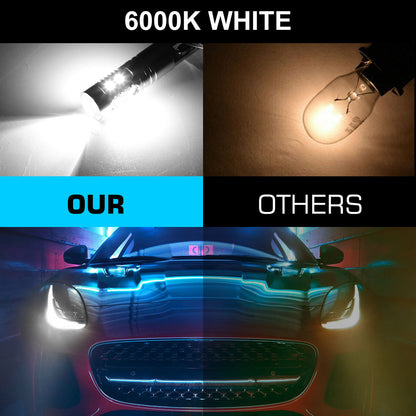 2Pcs H1 LED Light Bulbs, 6000K White Car LED Fog Lighting Headlights, 1800LM Daytime Running Light (DRL) Replacement, H1 LED Light Bulb for Car Truck SUV, 360° Beam Angle, 50W, 12V