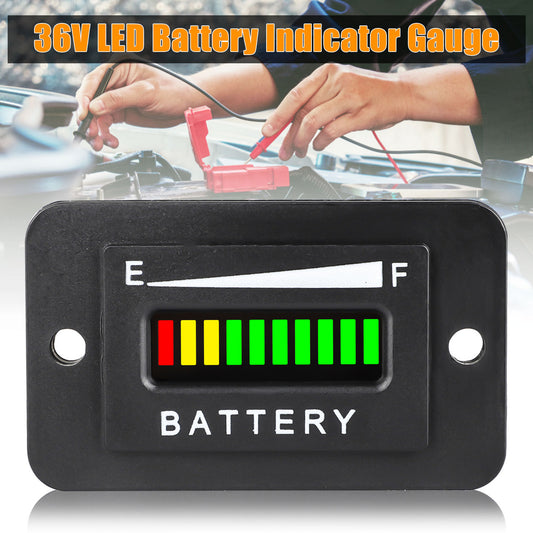 36V Led Battery Gauge for Golf Cart Compatible with Golf Cart, Fork Lifts, Floor Care Equipment, EZGO, Yamaha, Club Car