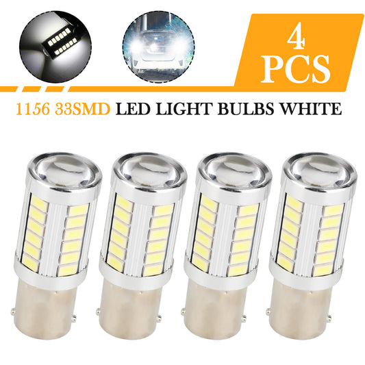 1156 LED Bulb White, Super Bright 1156 BA15S 1141 Car LED Light Bulbs Replacement for 12V RV Car Camper Trailer Interior Turn Signal Backup Reverse Lights 6000K, 4PCS