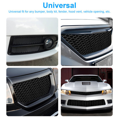 Universal Aluminum Mesh Grill Cover Car Bumper Fender Hood Vent Grille,40 "x 13"