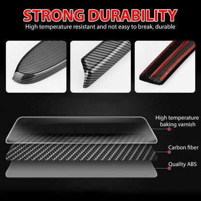 4Pcs Car Interior Door Armrest Panel Trim Cover, Carbon Fiber Interior Door Armrest Panel, Car Door Armrest Panel Decoration Sticker Trim Fit for Honda Civic 2016-2020