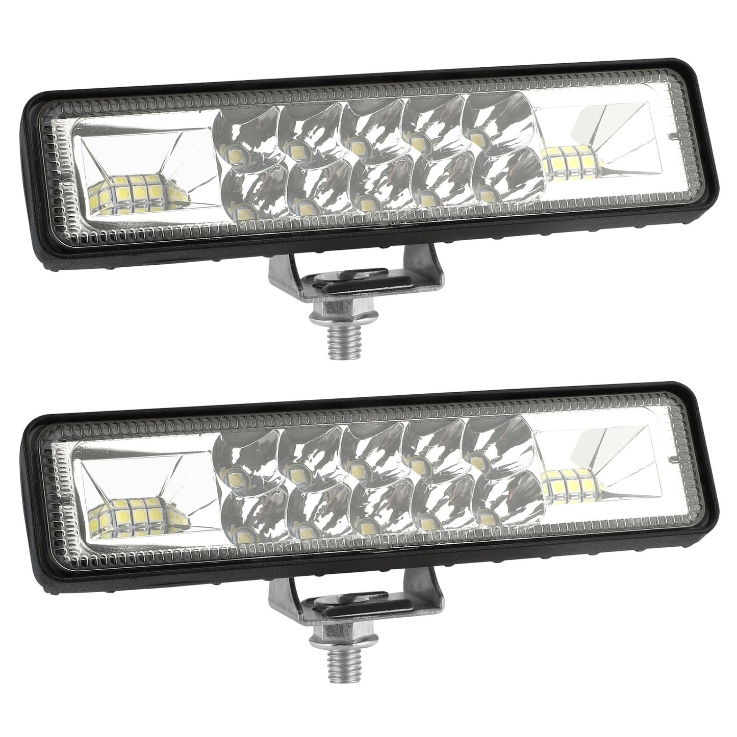 2Pcs 6-Inch LED Work Light Bar  - 1200LM, Waterproof, Long Lifespan, for trucks, off-road vehicles, and heavy equipment