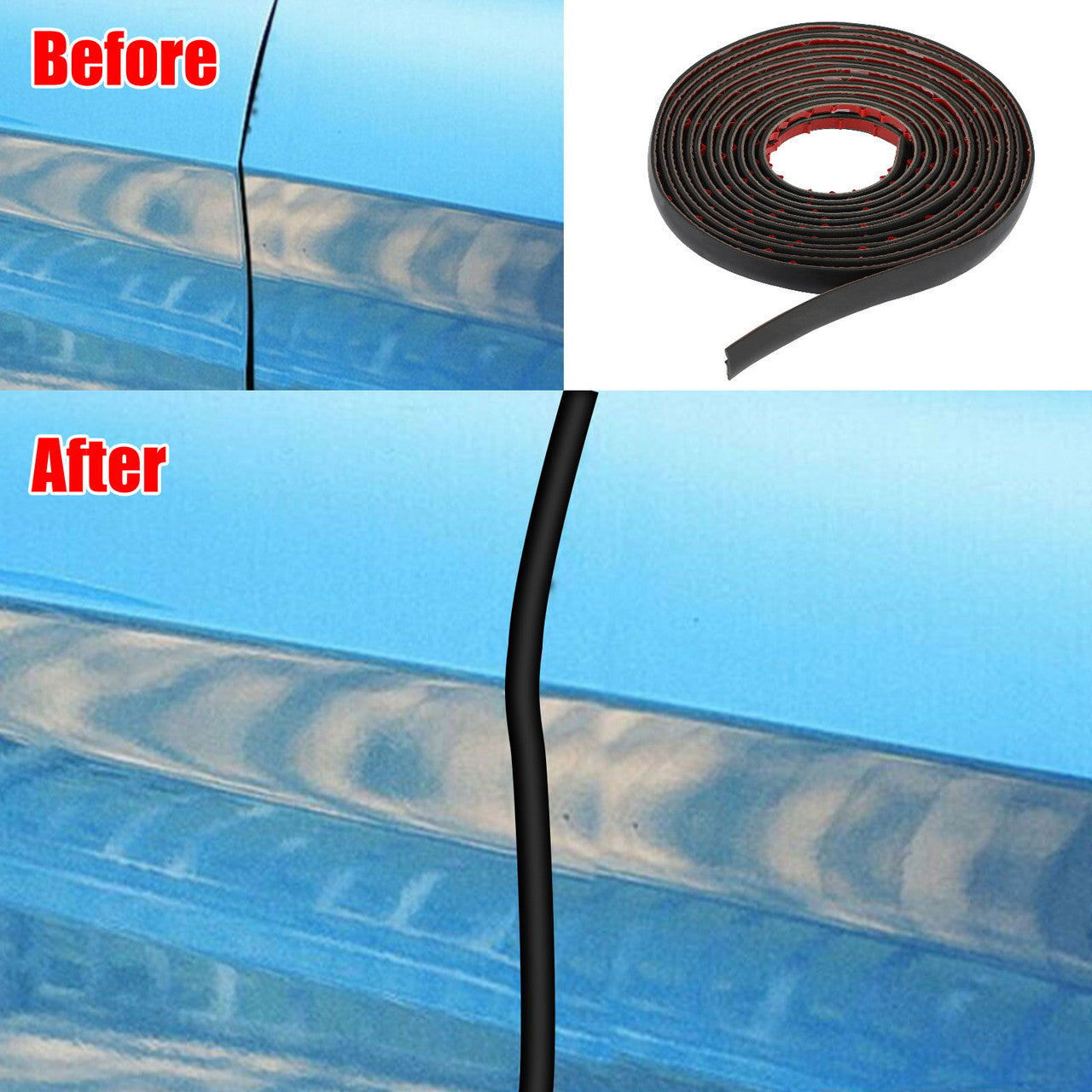 10Ft Automotive Door Sealing Strip, Car Window Weather Stripping Seal Strip, Car Front Windshield Sunroof Edge Protector Trimmed Rubber Seal, Universal Windshield Sealing Strip, Noise Insulation