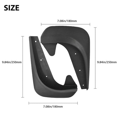 4Pcs Car Mudguard Fender Mud Flaps Splash Guards, Car Universal Front And Rear Fenders, Black Heavy Duty Tire Fender, 9.85" x 7.10"