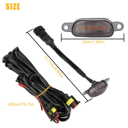 Amber LED Front Grille Lights Raptor Style Lighting Kit For Ford F150, 3pcs