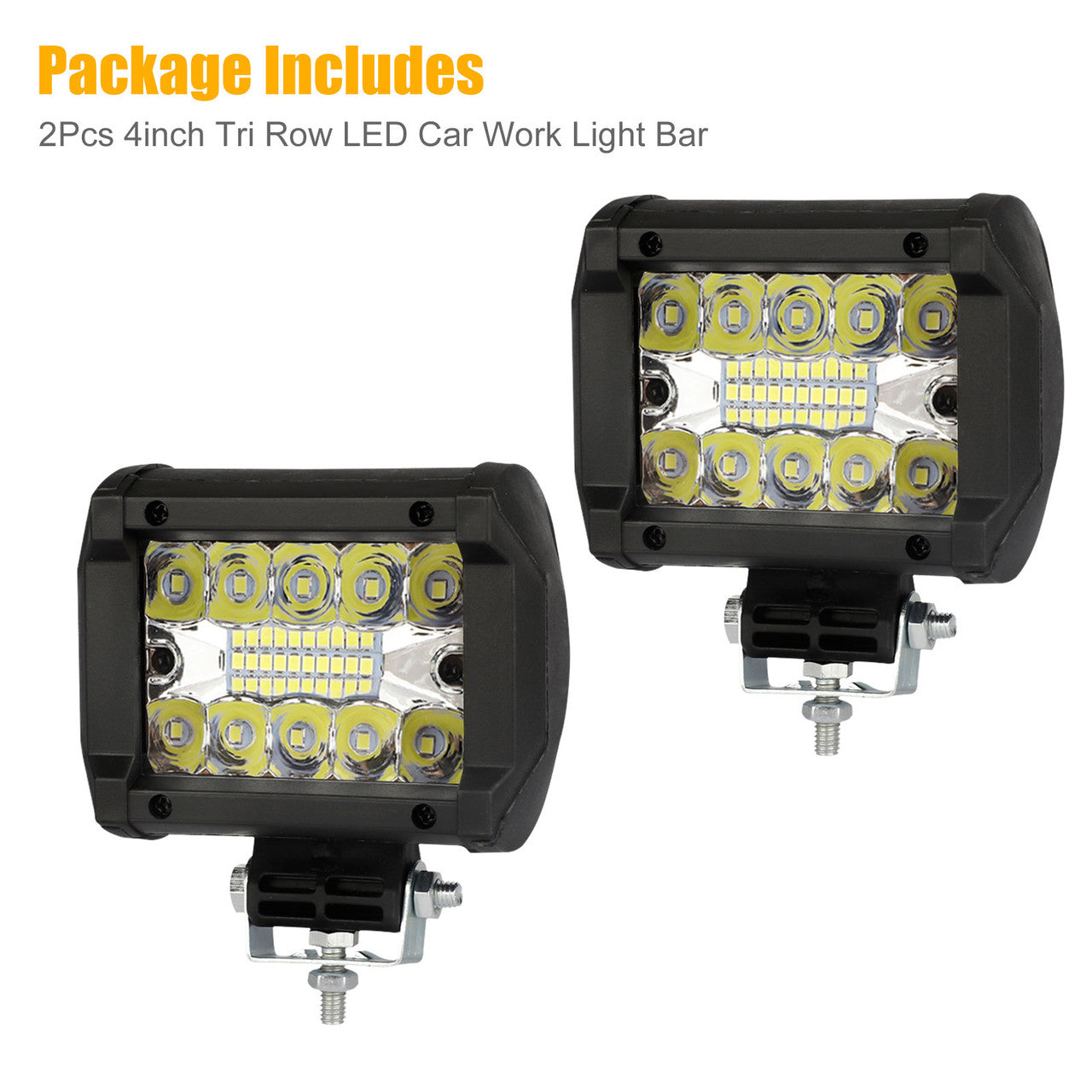 Tri-Row LED Work Light Bar for Truck, ATV, etc, 200W Driving Pods