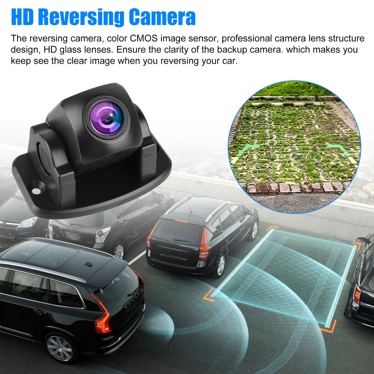 1080P HD Rear View Camera Night Vision IP67 Waterproof for Universal Car Vehicles