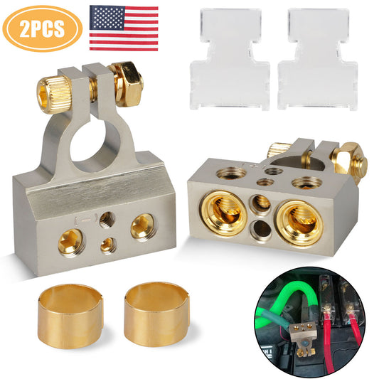 Dual Gauge Battery Terminals, 2Pcs