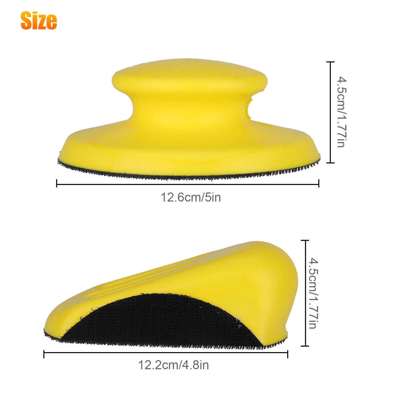 5 Inch Round Foam Hand Sanding Block for Hobby, Arts and Crafts and More, 2PCS