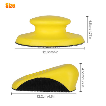 5 Inch Round Foam Hand Sanding Block for Hobby, Arts and Crafts and More, 2PCS