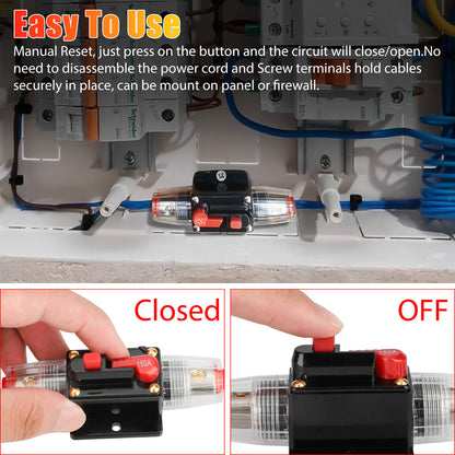 Car Stereo Audio Circuit Breaker Fuse for Automotive Vehicles