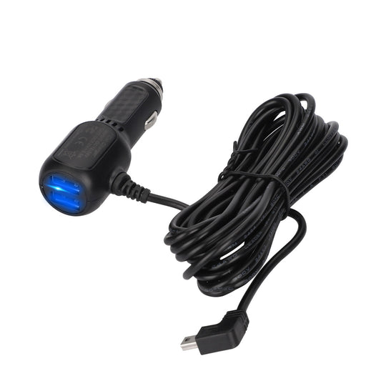 Dash Cam Car Charger Mini USB Cable, Compatible with Navigational GPS and Dash Cam DVRs