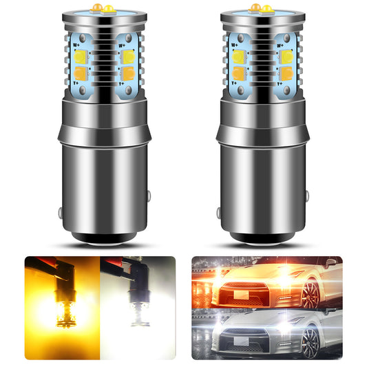 1157 LED Front Turn Signal Parking Light Bulbs with Non-Polarity Design