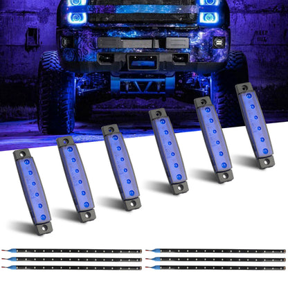 Car LED Decorative Lights Kit Blue Light, 12pcs