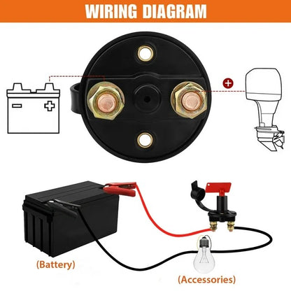 2 pcs 12V/24V Car Battery Cut Off Switch Set - Key-Controlled Isolator for Auto, Boat, Truck, Marine, RV - Protect Your Vehicle Anytime, Anywhere