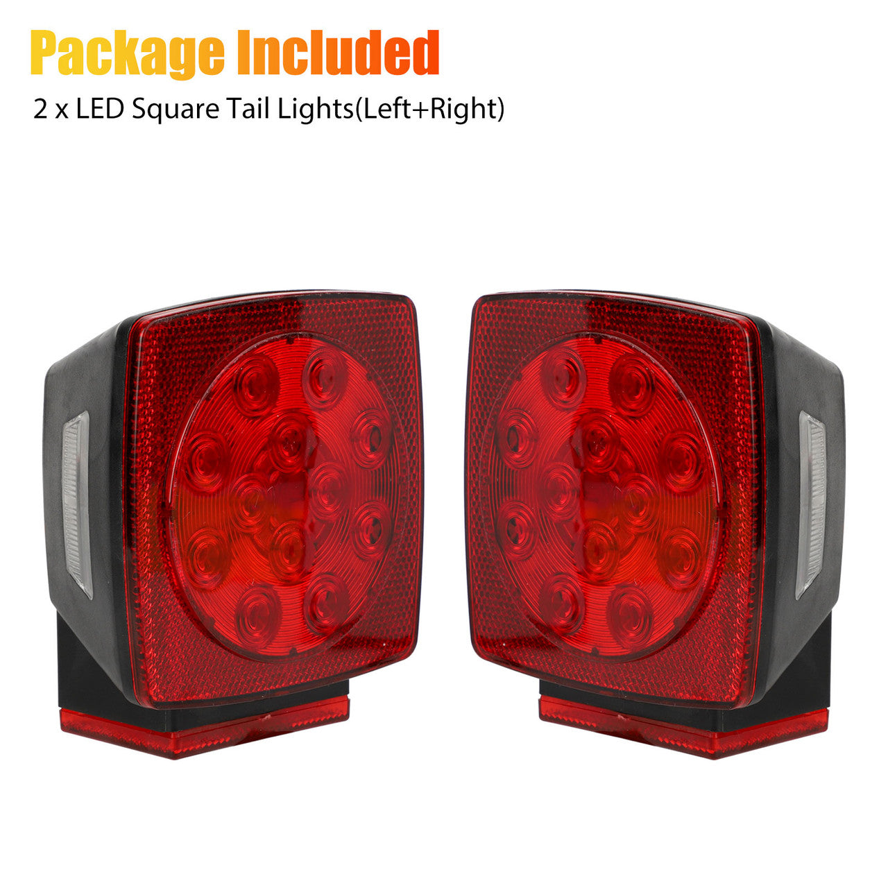 2 Packs Rear LED Trailer Tail Lights - Install Kit, Multi-function Led Trailer Lights,IP68 waterproof rate Boat Truck SUV Trailer