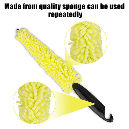 4 Packs Car Detailing Cleaning Brush - Car Wheel Rim Brush Rim Tire Detailing Brush, Plastic Auto Car Wheel Brush Cleaning Brush, Sponges Handle Brush Washing Tools