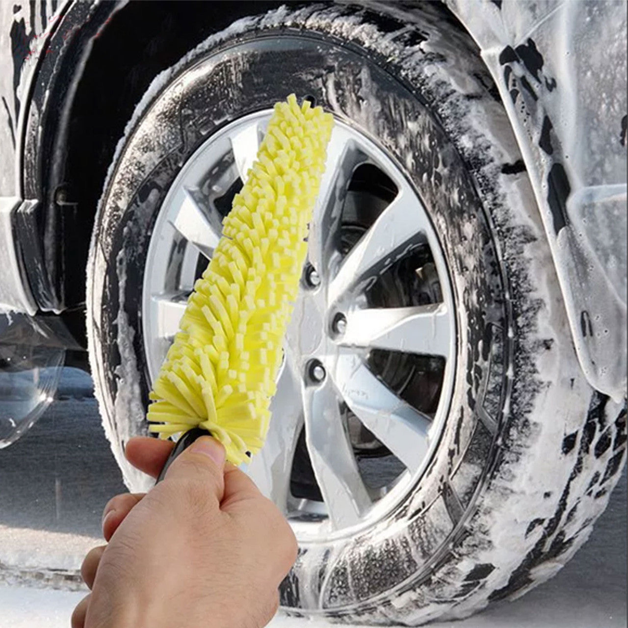 4 Packs Car Detailing Cleaning Brush - Car Wheel Rim Brush Rim Tire Detailing Brush, Plastic Auto Car Wheel Brush Cleaning Brush, Sponges Handle Brush Washing Tools