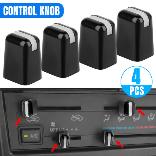 4 Packs Heater A/C Fan Control Knob Switch - For 2000-2006 Toyota Tundra Air Conditioner Heater Control Switch Knob Air Conditioner Switch AC Fan Switch 55905-0c010 559050c010 (Black)
