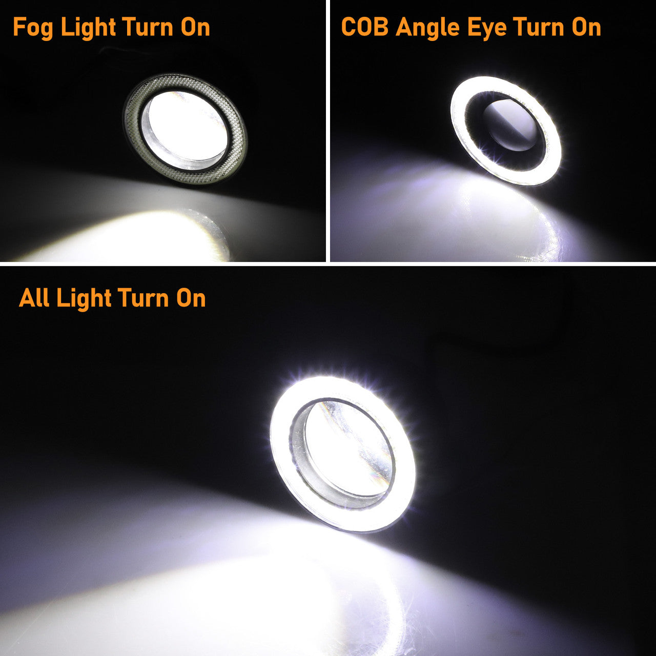 2 Packs Round 3" LED FOG Light - 3in Circle Fog Light for Truck Jeep Van SUV RV Bright White LED