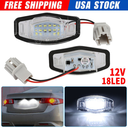 LED License Plate Bulbs for Honda Acura - Bright White LED Honda Civic Accord Sedan Pilot Adyssey MDX RL TL TSX ILX RDX 2001, 2002, 2003,2004,2005, 2013-2018