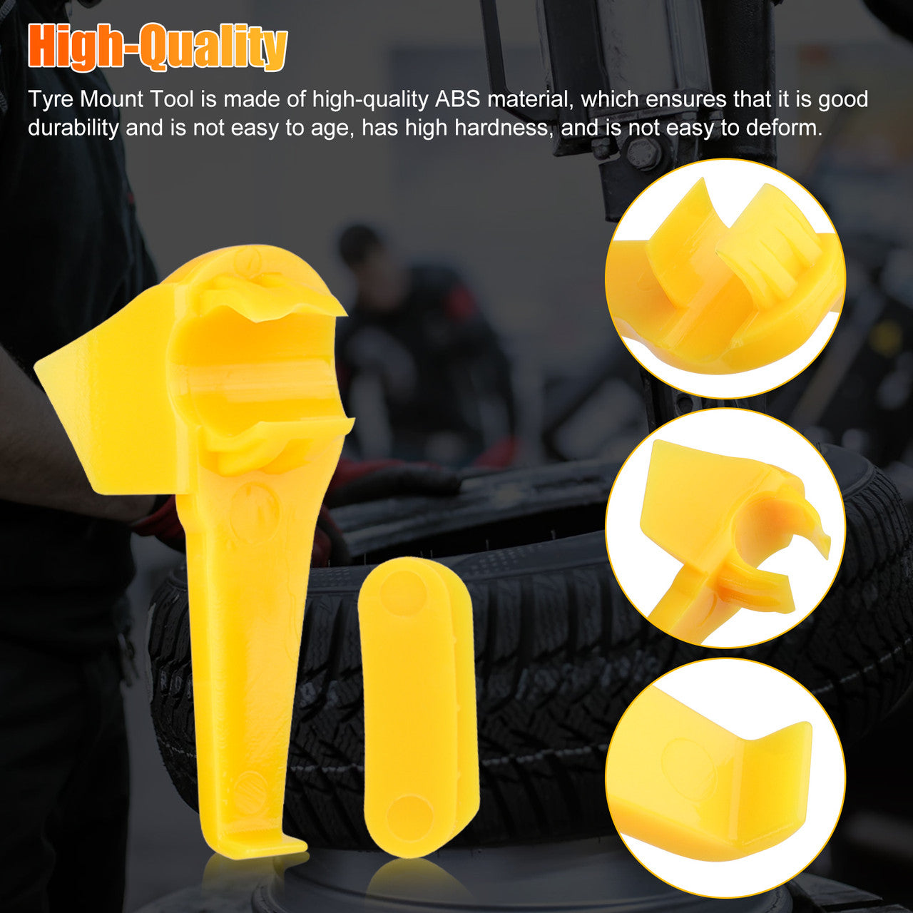 12 Packs Tire Mount Demount Duck Head Insert Rim Protector - Tire Changer Part Insert Rim Protector Tire Wheel Repair Tools (Yellow)