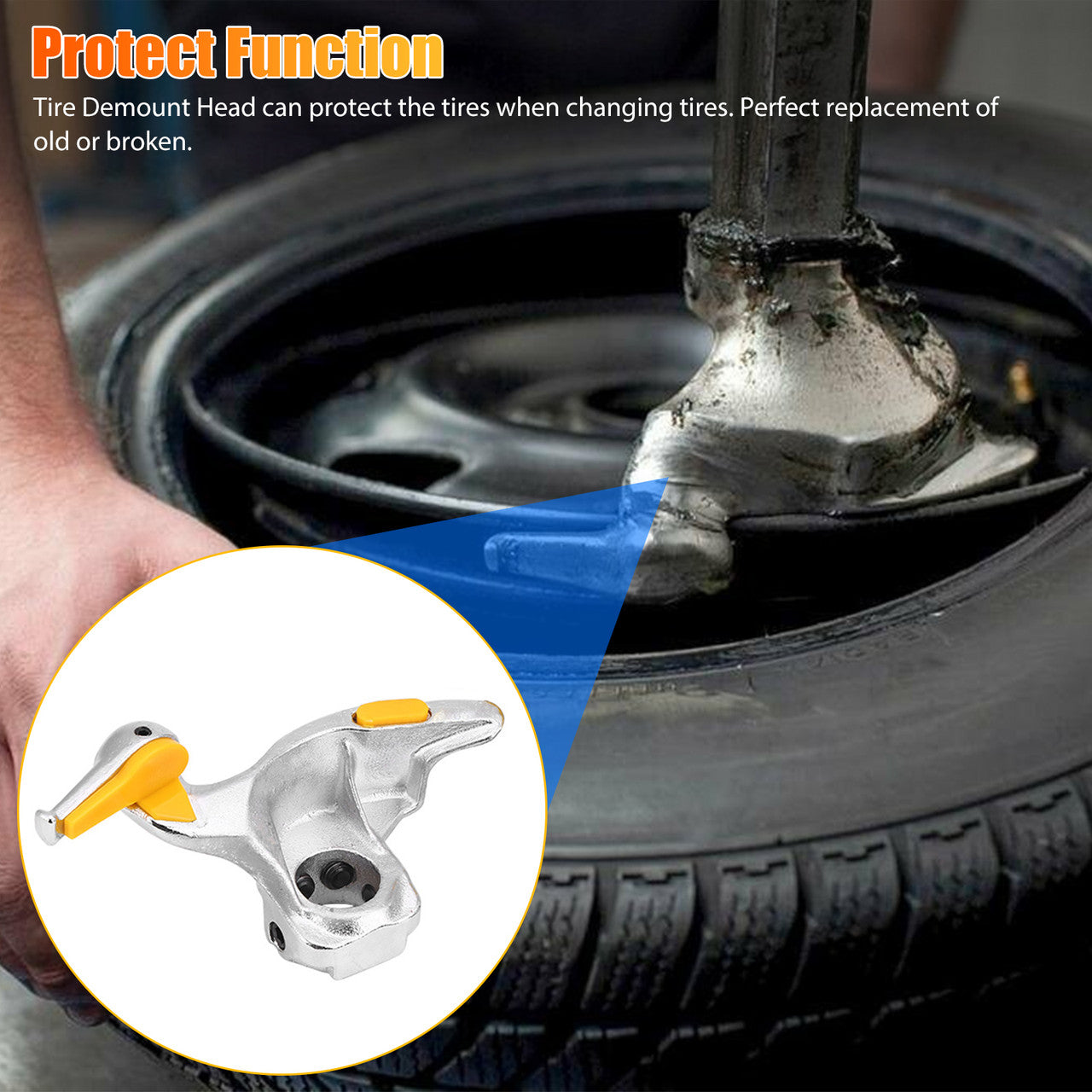 12 Packs Tire Mount Demount Duck Head Insert Rim Protector - Tire Changer Part Insert Rim Protector Tire Wheel Repair Tools (Yellow)