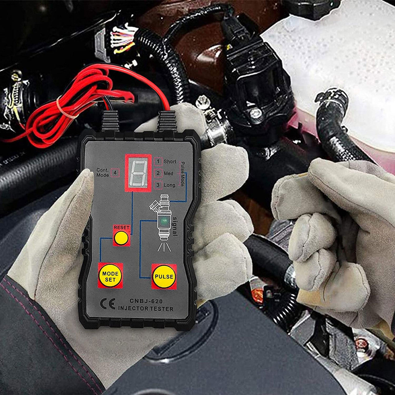 Car Fuel Injector Tester - Comes With An LED Display And 4 Pulse Modes