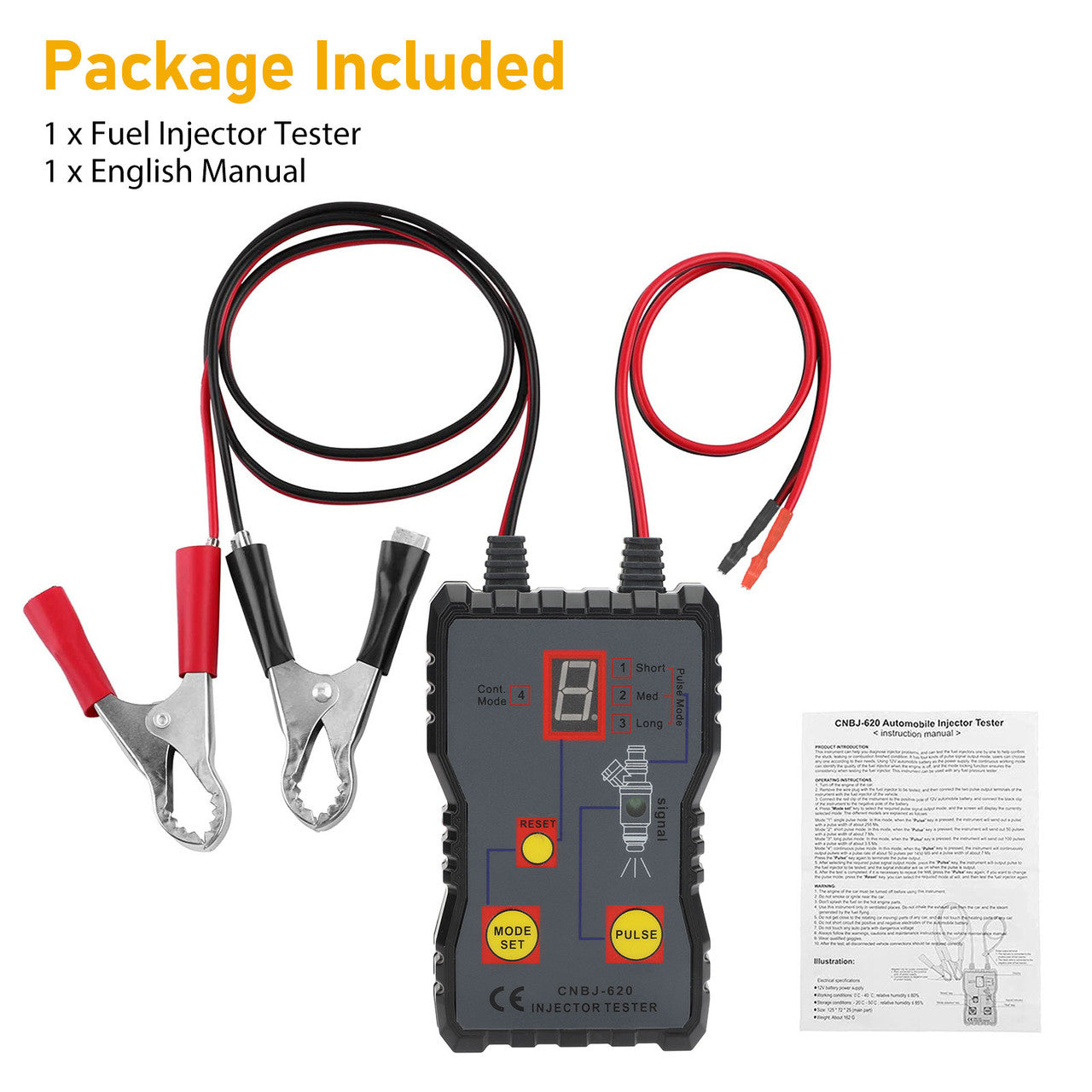 Car Fuel Injector Tester - Comes With An LED Display And 4 Pulse Modes