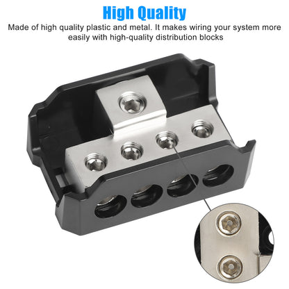 Car Audio Amplifier Splitter - 4 Way Power Distribution Block for Car Truck Boats